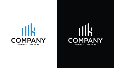 Wall Mural - Unique and modern letter K real estate logo design