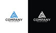 letter ga triangle logo design vector illustration template