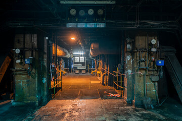 Poster - Old Abandoned Historic Industrial Power Plant in Silesia, Poland, Europe