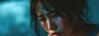 © Johnathan - Asian Female Crying Good Looking Setting With Copyspace Generative AI