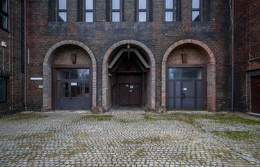 Old Abandoned Historic Industrial Power Plant in Silesia, Poland, Europe