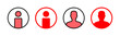 © OLIVEIA - User Icon set illustration. person sign and symbol. people icon.