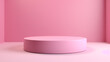 pink podium on pink color background for product. minimal concept.