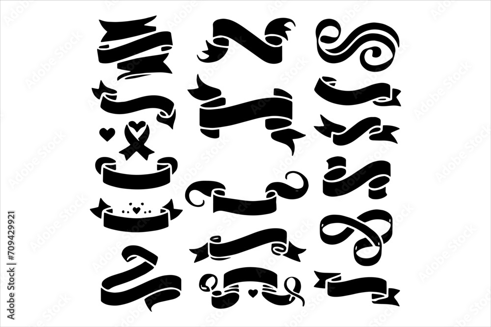 Free Ribon clipart Vector Bundle Set, Free Ribon Vector For T-shirt Design, ribon vector set, ribbon vector, ribbon clip art