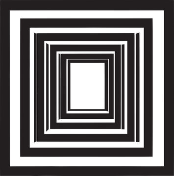 Ephemeral Lines Abstract Black Logo Design with Vector Geometric Elements Astral Symmetry Vector Logo with Sleek Black Abstract Geometric Forms