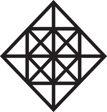 Quantum Contours Sleek Emblem Showcasing Abstract Geometric Shape in Vector Abstract Elegance Black Icon with Vector Logo and Abstract Geometric Forms