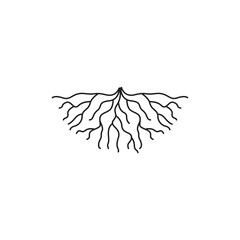 Wall Mural - root icon vector