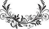 Fototapeta Koty - Sophisticated Swirls Sleek Emblem Featuring Monochrome Decorative Element Ornate Outlines Chic Black Logo Design with Doodle Decorations