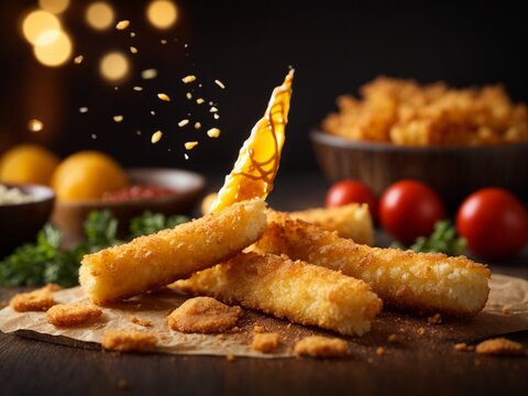 cheese sticks are rich, buttery, and satisfyingly crunchy, cinematic food photography