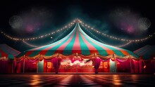 A Circus Tent Joyful In Carnival Day. Brazilian Carnival. 4k Video Of A Circus Tent