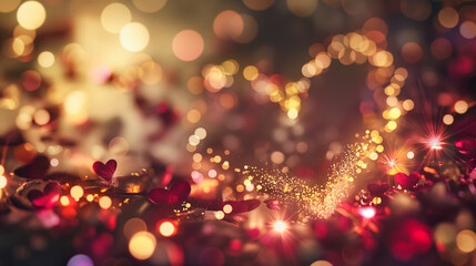 Wall Mural - St. Valentine`s Day Abstract Background