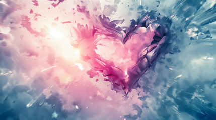 Wall Mural - St. Valentine`s Day Abstract Background