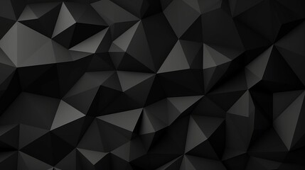 Poster - Dynamic monochrome chain texture: abstract geometric polygon mosaic in gray and black - corporate business background