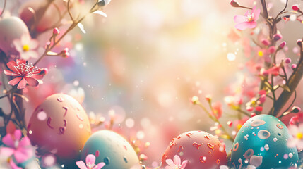 Canvas Print - easter abstract background
