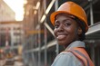 © CStock - smiling and cheerful young black woman or senior construction