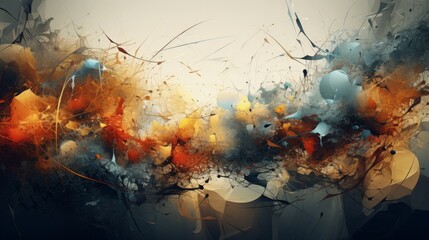 Wall Mural - Dreamlike fusion: abstract digital backdrop with vibrant colors and geometric patterns for creative projects