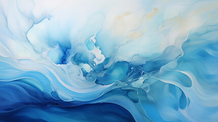 Wall Mural - beautiful close up of blue flowing artwork