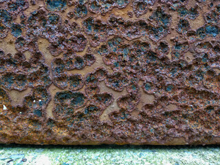 Wall Mural - metal plate surface full of rust