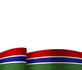 The Gambia flag element design national independence day banner ribbon png
