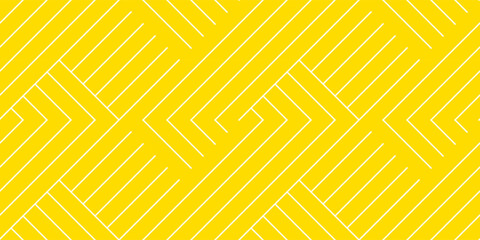 Leinwandbilder - Yellow summer background pattern line stripe chevron square zigzag seamless abstract vector design. Summer Background.