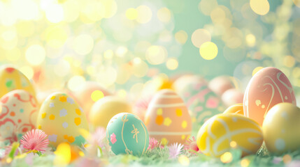 Canvas Print - beautiful easter abstract background