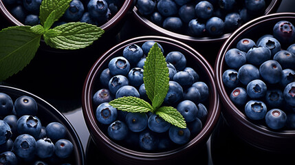 Poster - blueberries in a bowl