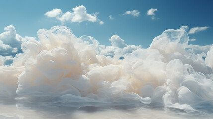 Aufkleber - An image representing the concept of cloud computing, with floating, ethereal forms.
