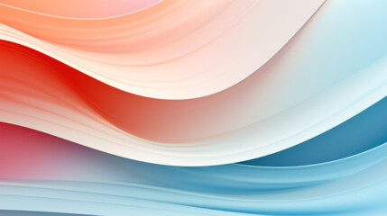 Sleek orange and blue wave design for modern decor. AI generated.