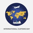 © JAN - International Customs Day poster, Banner, sign, symbol, icon, or logo design.