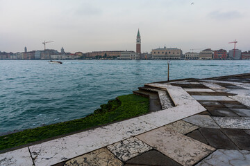 Venezia City view with the Markus Bell tower at the background