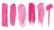 vector collection of pink brush strokes   