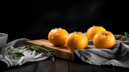 Canvas Print - pumpkin on a table