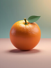 Wall Mural - Vibrant Pop Illustration - Zesty Oranges on Radiant Sunrise Gradient Background Gen AI