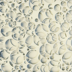 Poster - White wall with a unique and intricate pattern of holes. 3d rendering digital illustration