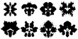 Rorschach inkblot texture. Symmetrical abstract ink stains for grunge design. 