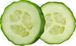 Realistic cucumber cut in slices or ring pieces, vegetable or veggie and farm food, isolated vector. Fresh raw green cucumber round pieces cut, closeup object for cuisine cooking and organic food