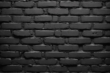 Aufkleber - Black painted old brick texture