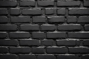 Aufkleber - Black painted old brick texture