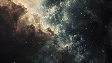 Wall Mural - night sky - universe filled with stars, nebula and galaxy, majestic, americana, modern art, close-up