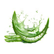 Aloe vera gel splash with aloevera plan