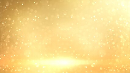 Gold defocused bokeh particles lights shiny smooth background. Particles shiny bokeh lights glow 
 luxury background.