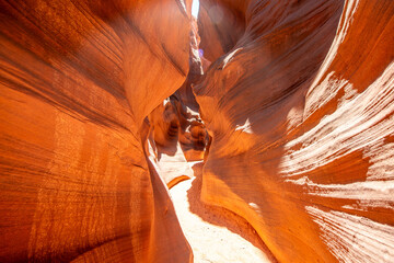 Canvas Print - Navajo Upper Antelope Canyon within Lake Powell Navajo Tribal Park near Page