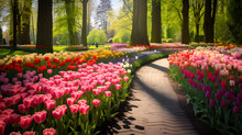 Join The Celebration At The Canada Tulip Festival, With Friends Enjoying The Breathtaking Tulip Beds, Capturing The Essence Of Camaraderie And Natural Beauty In High Definition
