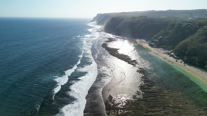 Poster - Aerial view of Melasti Ungasan Beach in Bali