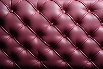 Wall Mural -  a close - up of a pink leather upholstered seat of a sofa or chair with stitching on the upholster.