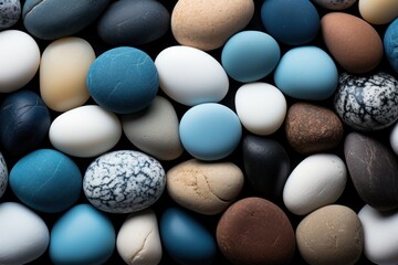 Wall Mural -  a close up of a bunch of rocks with different colors of rocks 