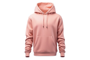 Wall Mural - peach colored hoodie isolated on white background