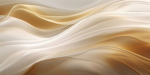 Wall Mural - Abstract white and Brown textile transparent fabric. Soft light background for beauty products or other. generative ai.