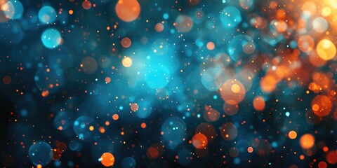 Poster - A blurry image featuring a blue and orange background. This versatile image can be used for various design projects