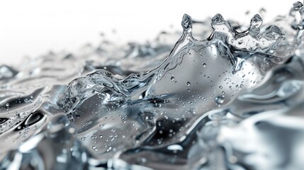 Poster - A close up view of a water splash on a surface. Perfect for illustrating the concept of motion, energy, or refreshing activities